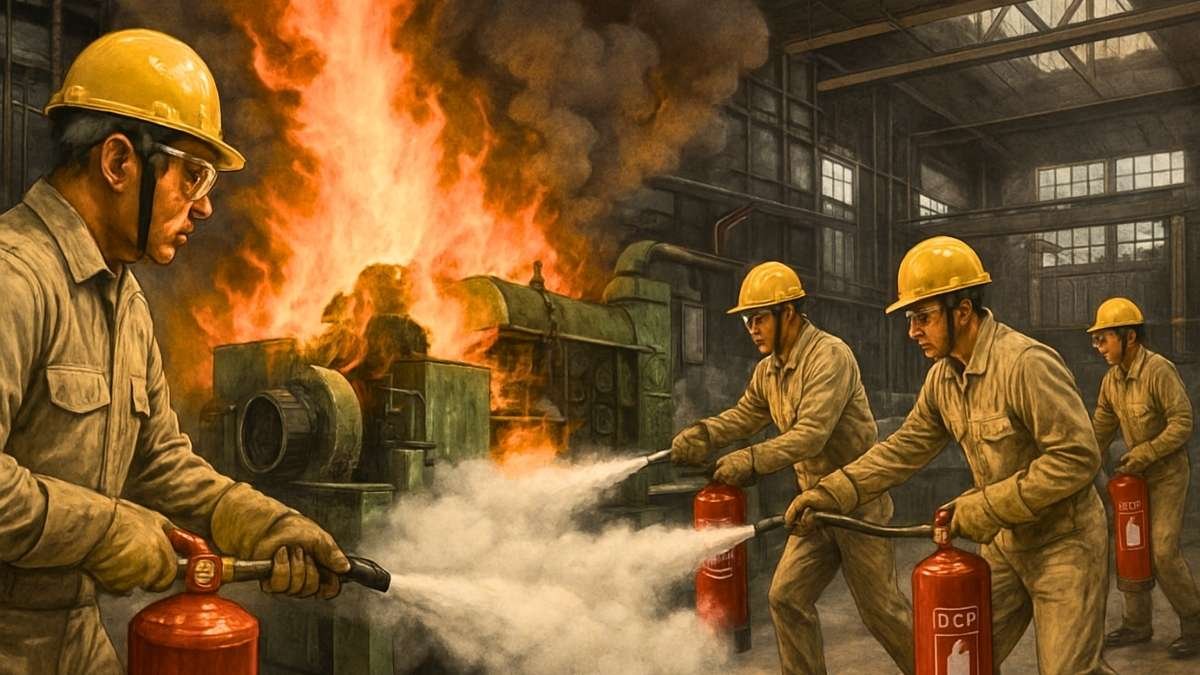DCP fire extinguisher useful in Industrial Area Dcp fire extinguisher play very vital role in fire safety