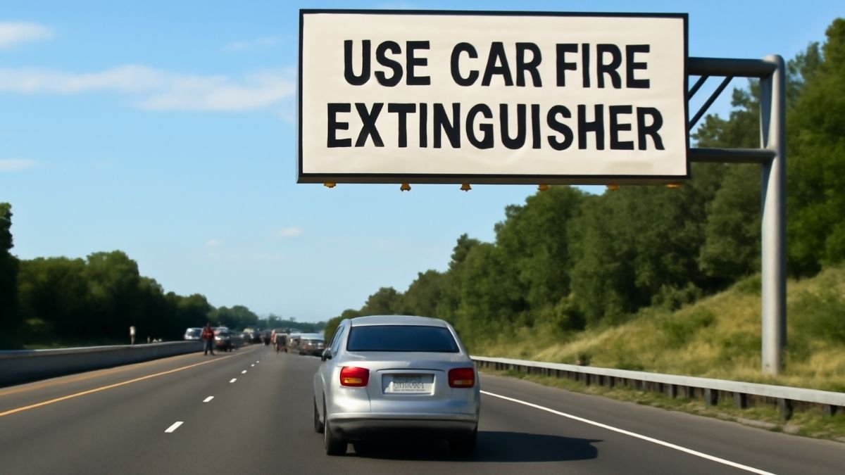 Fire extinguisher in car Use fire extinguisher in car is good choice