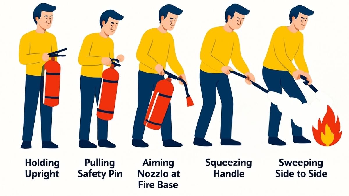 How to Use CO2 Fire Extinguisher Extinguishing fire by using CO2 fire extinguisher applying PASS Method