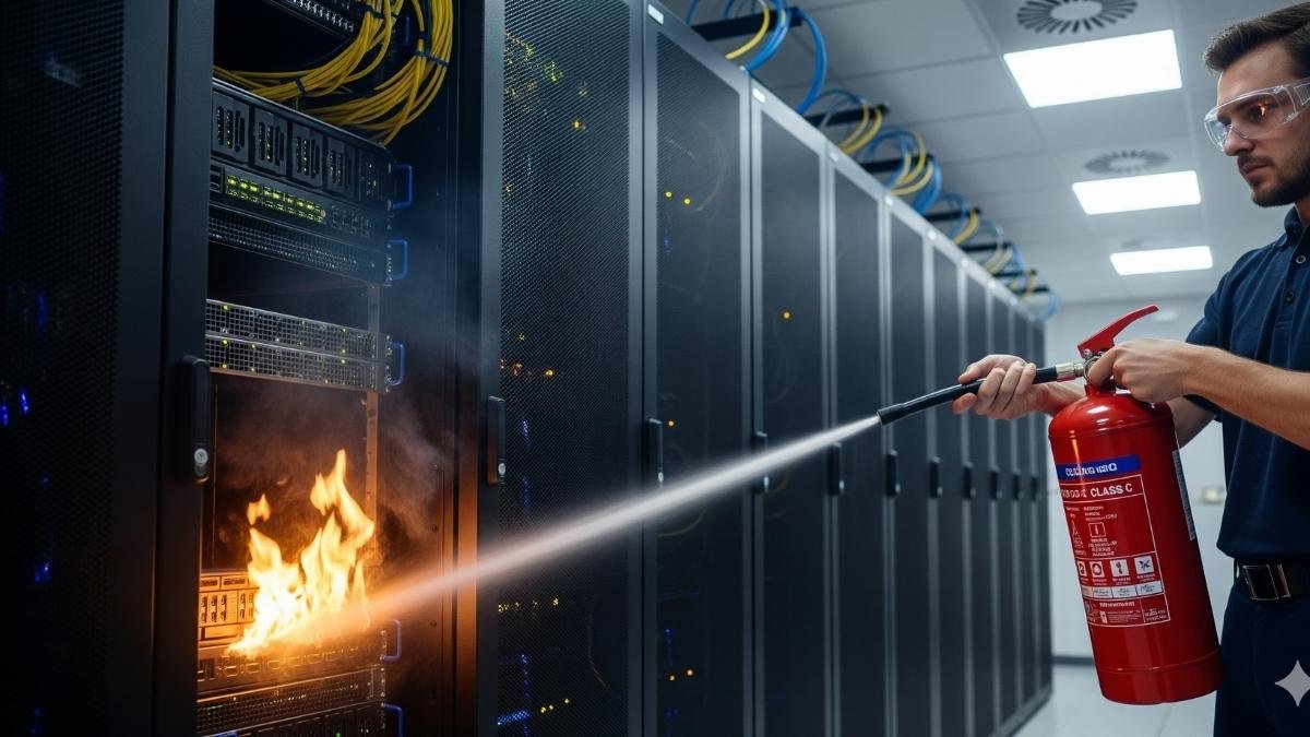 Class C Fire Extinguisher for server room electrical fire safety
