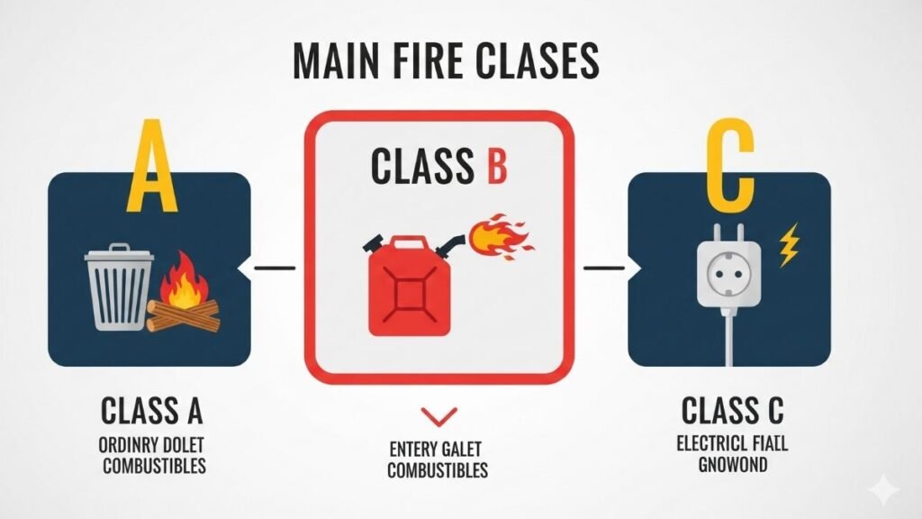 7 Facts About Class B Fire Extinguisher: Uses & Safety Guide 2 Fire extinguisher classes ABC