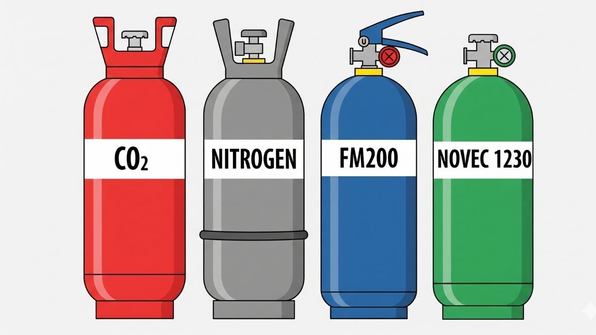 4 type of fire extinguisher gases