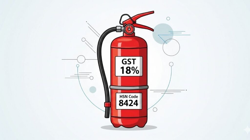 Fire extinguisher hsn code 8424 and GST 18 percent