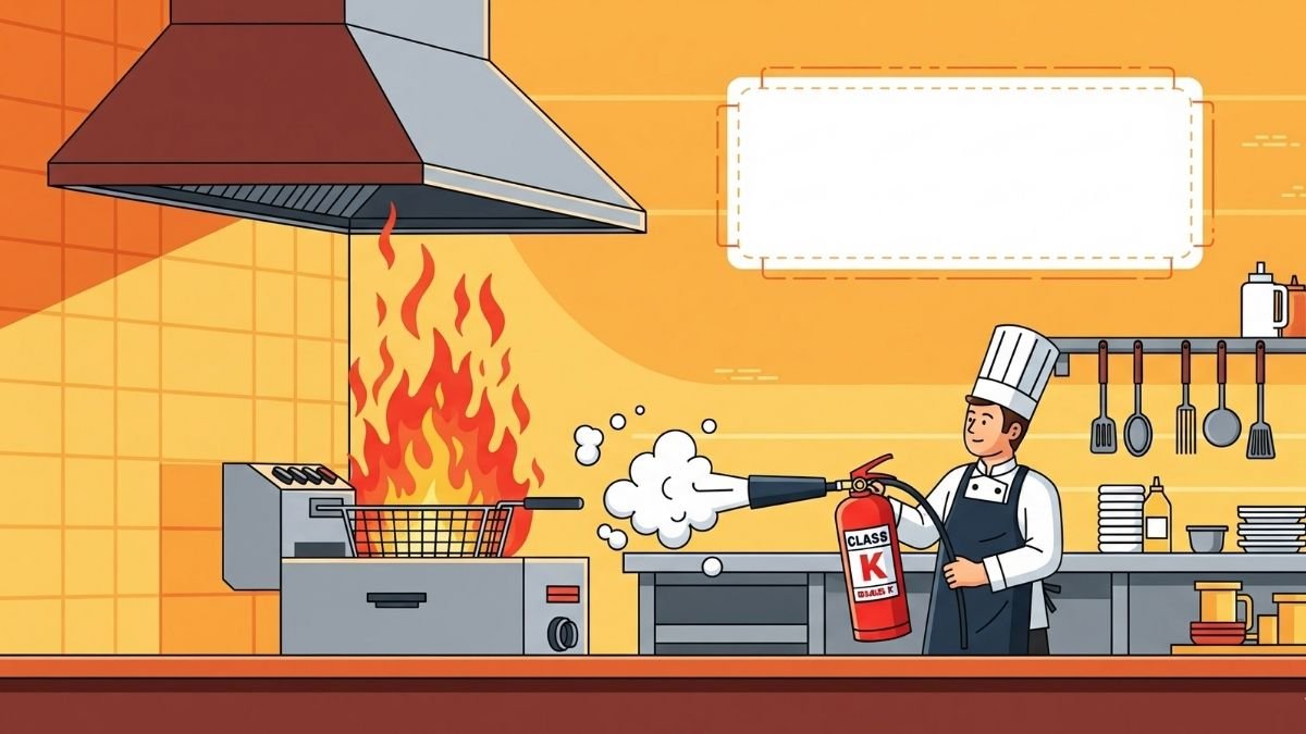 Always keep Class K fire extinguisher in your kitchen 