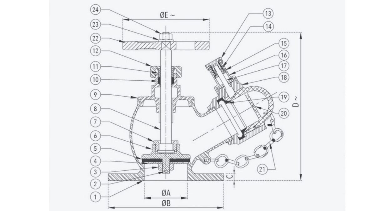 5 Best Fire Hydrant Valve Types in India for Safety 8 Y-Pattern Landing Valve Cross Section