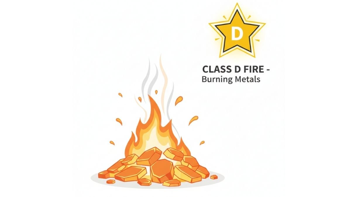 class d fire metal fire safety guide illustration