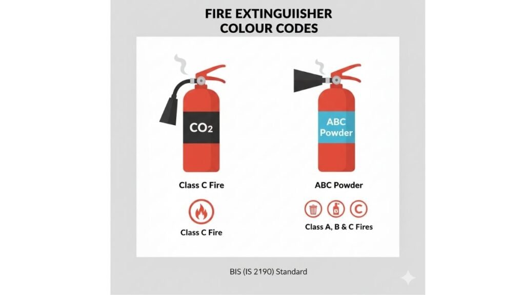 colour codes for class c fire extinguishers