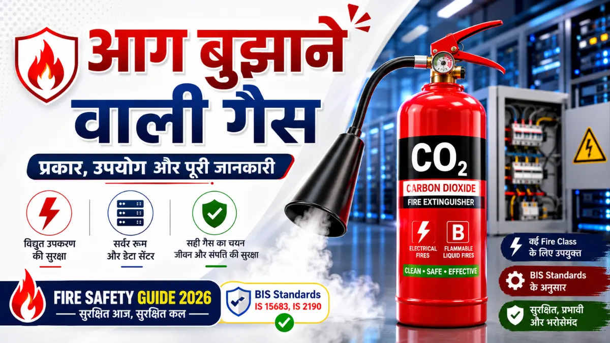 आग बुझाने वाली गैस (Fire Extinguishing Gas) – CO₂, Clean Agent, FM-200, Novec 1230 और Inert Gas Fire Suppression Systems का उपयोग