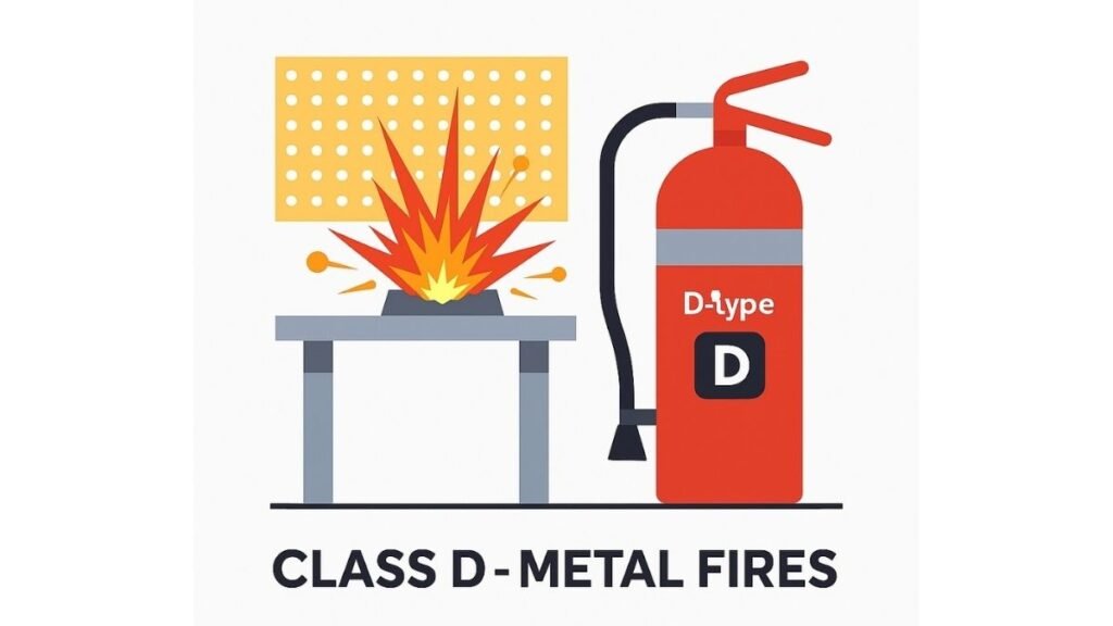 Class D Fire metal fire illustration – Aag Kitne Prakar Ki Hoti Hai
