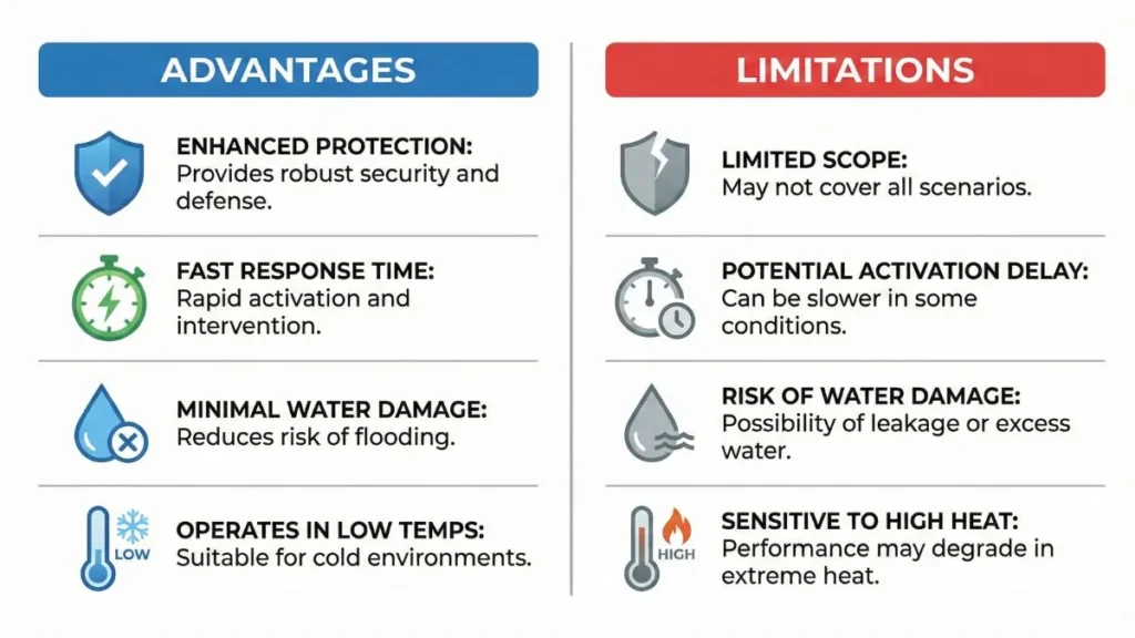 Benefits and limitations of fire sprinkler system in building safety