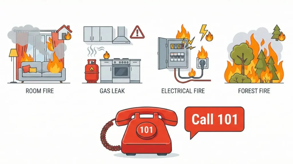 When to Call Fire Emergency Number 101 India