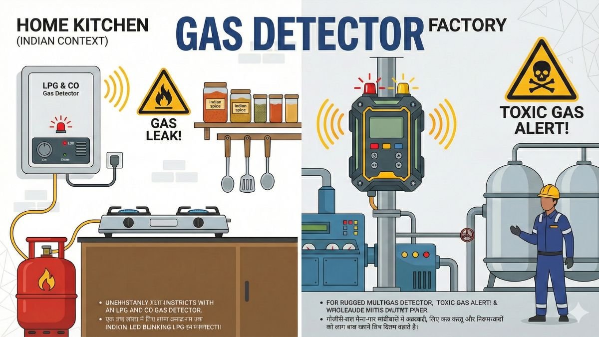 Gas detector types in India for home and industrial safety