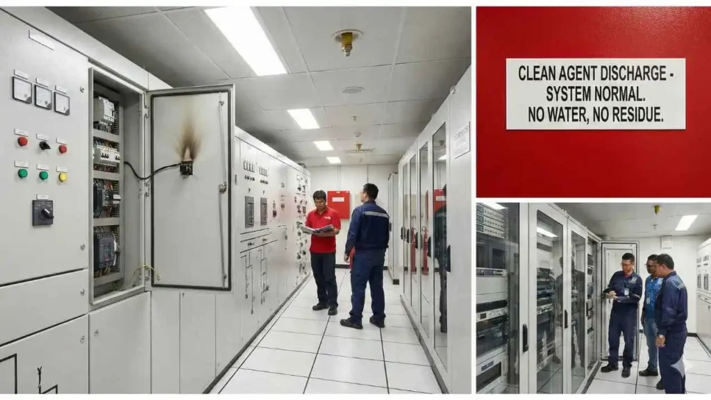 Clean agent fire suppression system for control rooms?