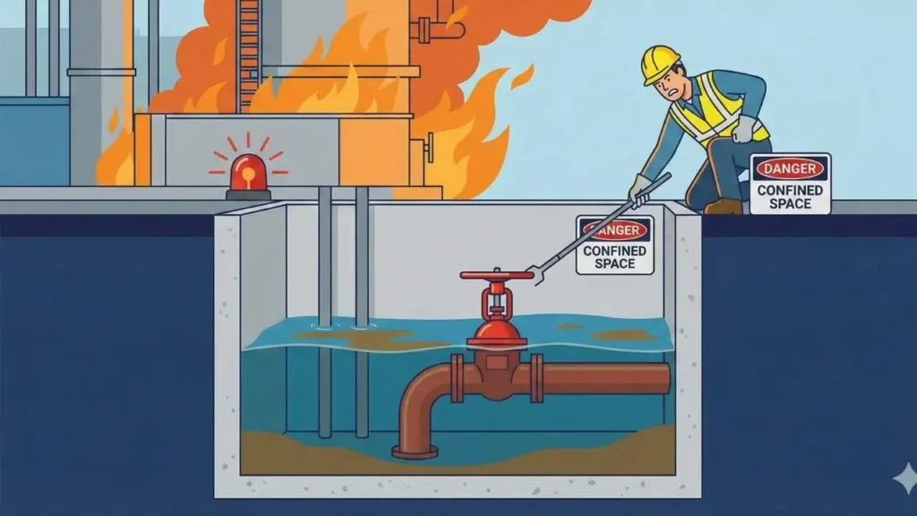 Deluge Valve wrong installation location risk