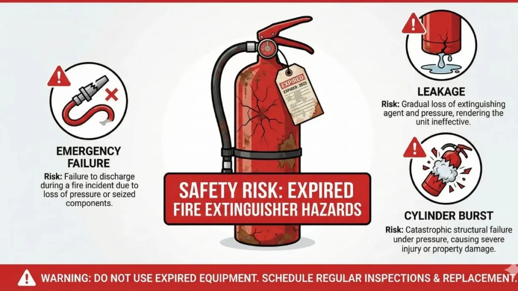 Risks of using expired fire extinguisher