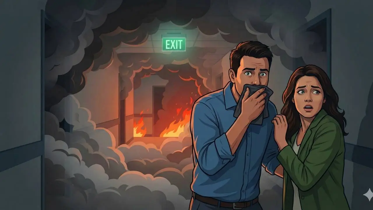 Fire accident mistakes people make during panic situation?