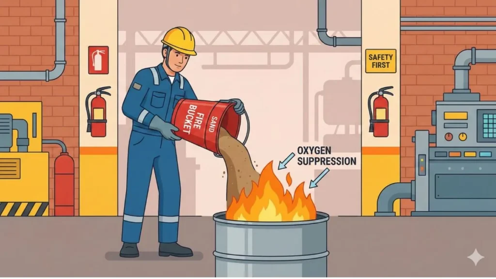 Fire bucket used for first response fire control