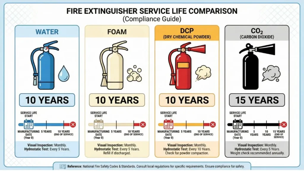 Fire Extinguisher Expiry Date as per IS 2190:2024