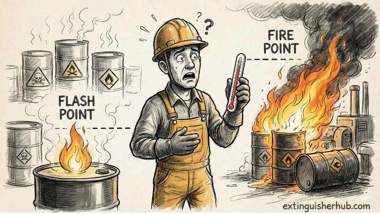 flash point vs fire point difference in fire safety