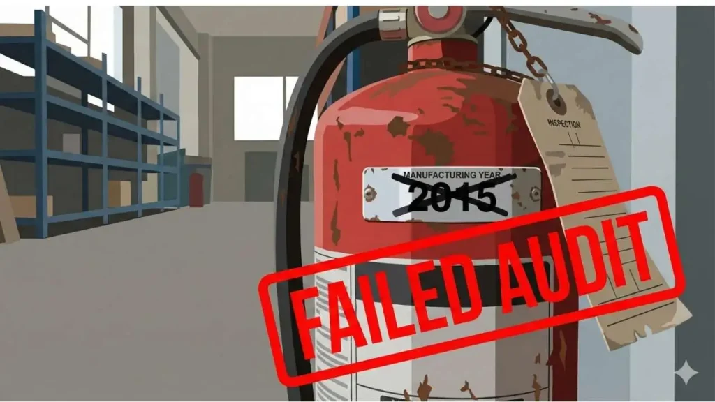 IS 2190:2024 Fire Audit में expired fire extinguisher क्यों fail होता है?