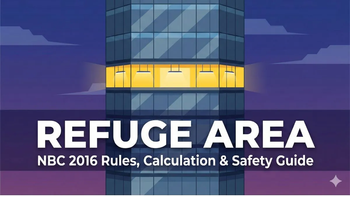 Cover image featuring a high-rise building with the text title "Refuge Area" and a highlighted safe floor.