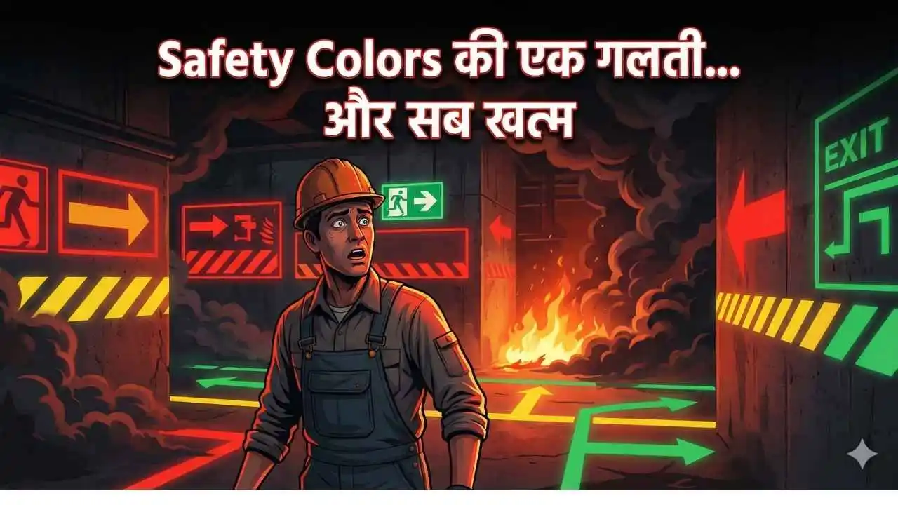 Safety Colors की गलती से fire accident में फँसा worker – panic situation