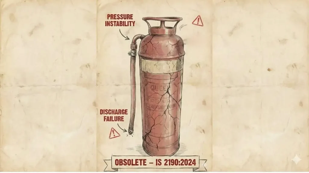 Soda acid fire extinguisher declared obsolete by IS 2190:2024