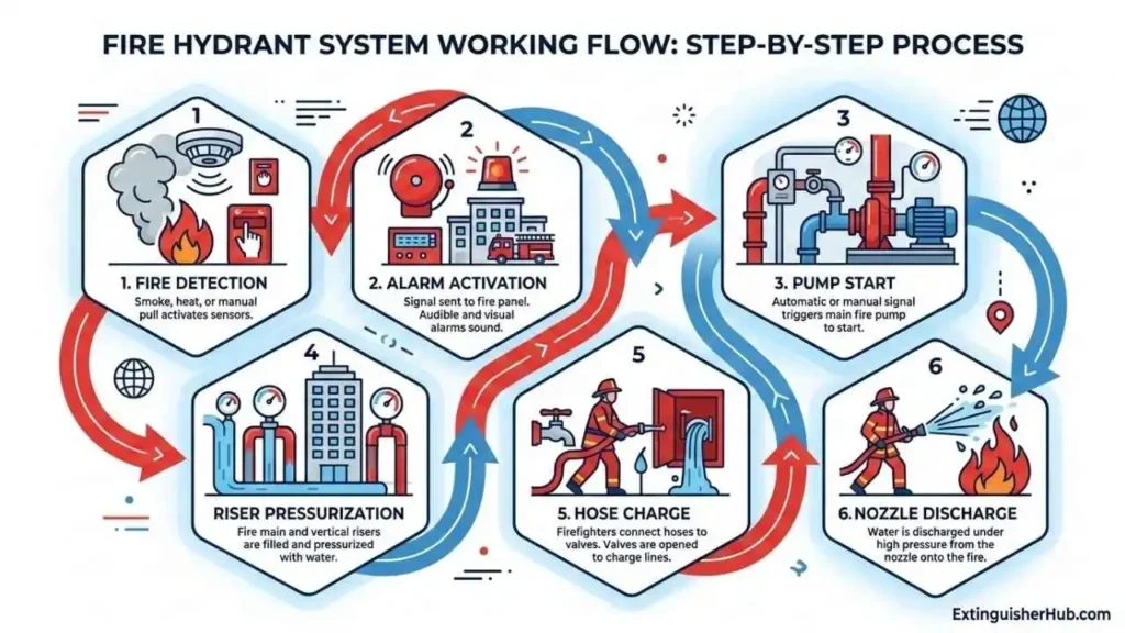 fire hydrant system working process diagram