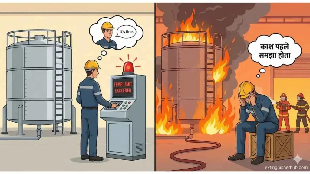 flash point vs fire point difference industrial accident