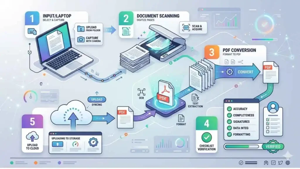 Fire NOC documents required digital preparation and PDF upload process