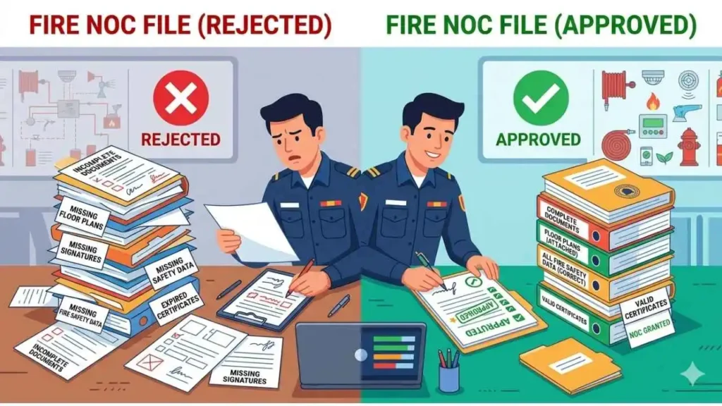 Fire NOC documents required importance for approval and rejection