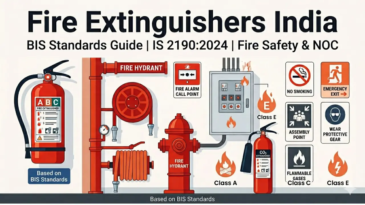 fire extinguishers India BIS standards fire safety guide IS 2190