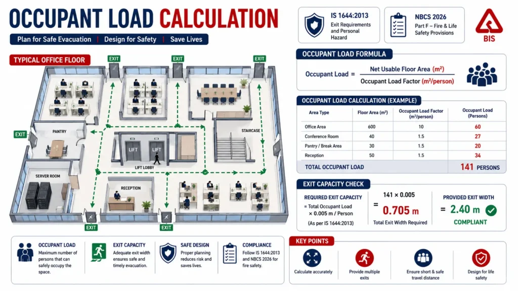 Occupant load calculation fire safety